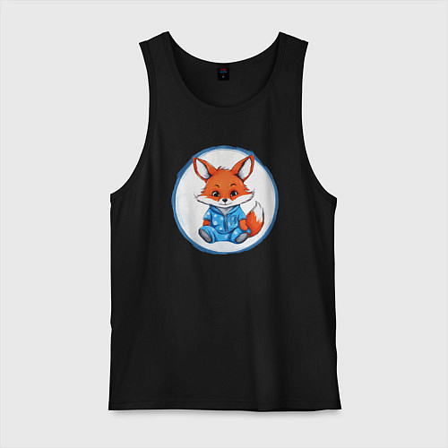 Мужская майка Милый Лапутик / Черный – фото 1