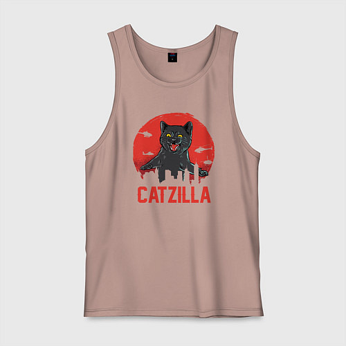 Мужская майка Catzilla / Пыльно-розовый – фото 1