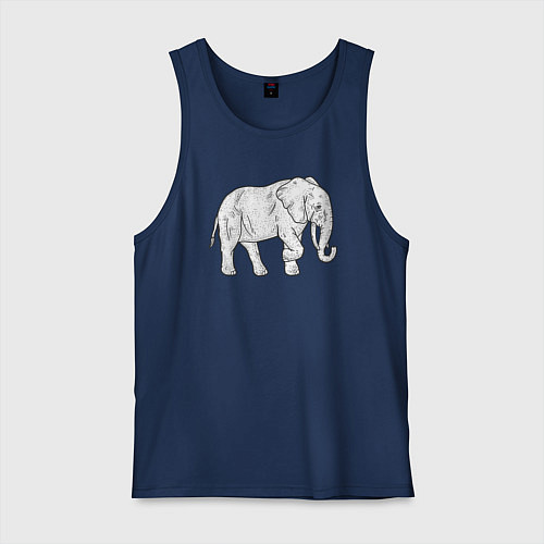 Мужская майка Elephant / Тёмно-синий – фото 1