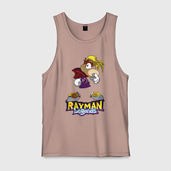 Майка мужская хлопок Rayman - legends, цвет: пыльно-розовый