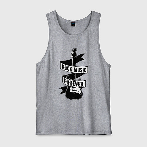 Мужская майка Рок - навсегда / Меланж – фото 1