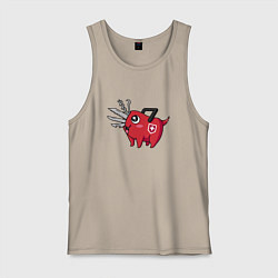 Майка мужская хлопок Швейцарская Почита, цвет: миндальный