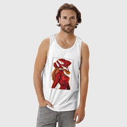 Майка мужская хлопок Аска Лэнгли, цвет: белый — фото 2