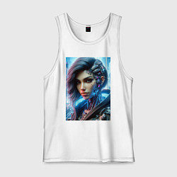 Мужская майка Cyber girl - ai art