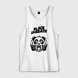 Майка мужская хлопок Black Sabbath - rock panda, цвет: белый
