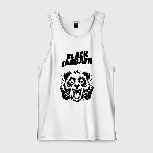 Мужская майка Black Sabbath - rock panda / Белый – фото 1