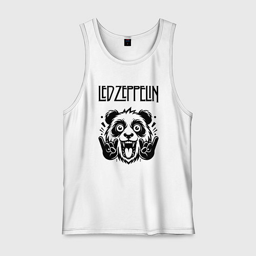 Мужская майка Led Zeppelin - rock panda / Белый – фото 1