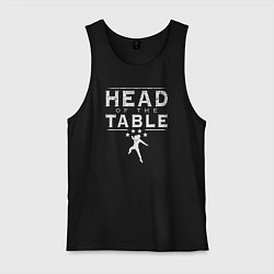 Майка мужская хлопок WWE Roman Reigns Head of the Table, цвет: черный