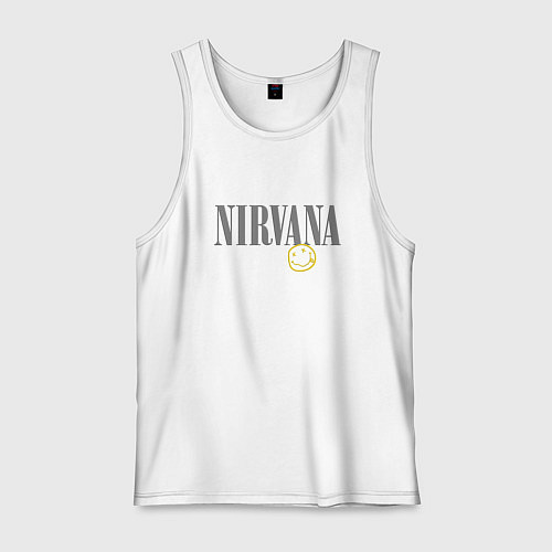 Мужская майка Nirvana logo smile / Белый – фото 1