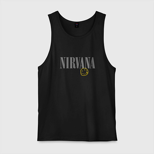 Мужская майка Nirvana logo smile / Черный – фото 1