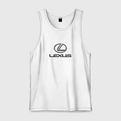 Майка мужская хлопок Lexus авто бренд лого, цвет: белый