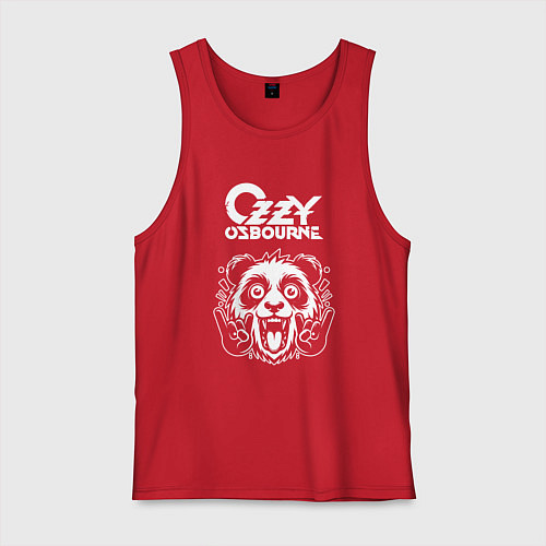 Мужская майка Ozzy Osbourne rock panda / Красный – фото 1