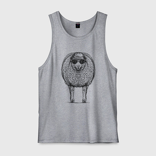 Мужская майка Овечка модная / Меланж – фото 1