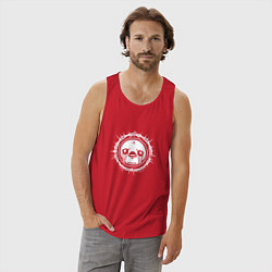 Майка мужская хлопок Исаак и терновый венец, цвет: красный — фото 2