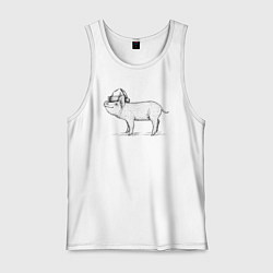 Мужская майка Новогодний минипиг