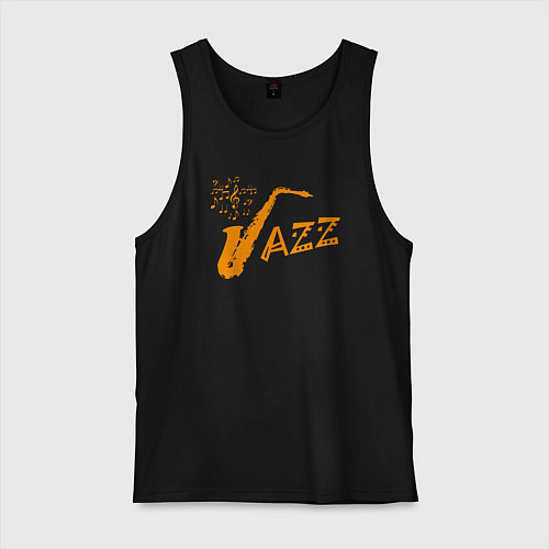 Мужская майка Jazz sax / Черный – фото 1