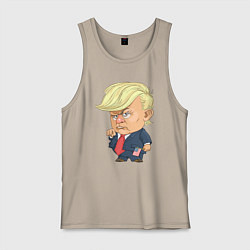 Майка мужская хлопок Мистер Трамп, цвет: миндальный