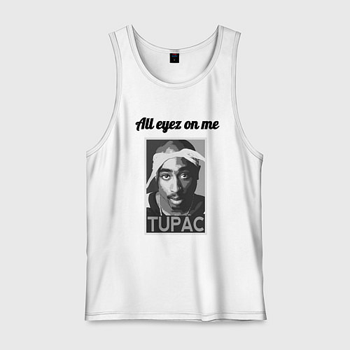 Мужская майка 2pac Art All eayz on me / Белый – фото 1