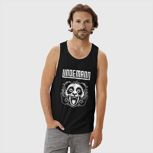 Мужская майка Lindemann rock panda / Черный – фото 3