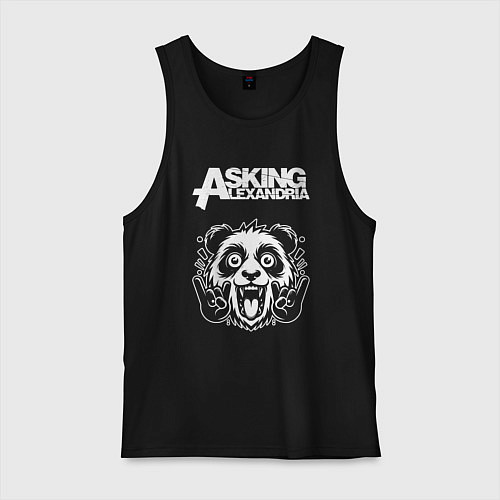 Мужская майка Asking Alexandria rock panda / Черный – фото 1