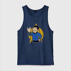 Майка мужская хлопок Мистер Спок, цвет: тёмно-синий