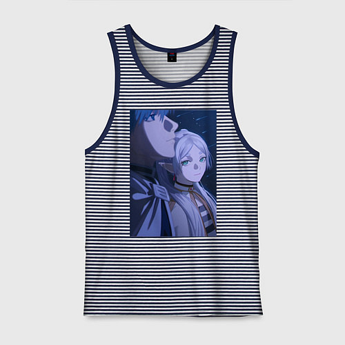 Мужская майка Провожающая в последний путь Фрирен / Синяя тельняшка – фото 1