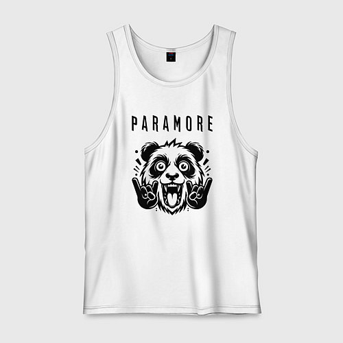 Мужская майка Paramore - rock panda / Белый – фото 1