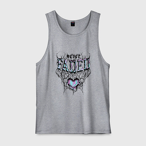 Мужская майка Сердце никогда не увядает / Меланж – фото 1