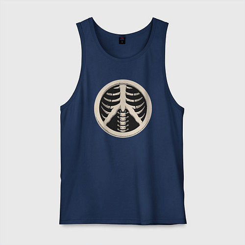 Мужская майка Peace skeletor / Тёмно-синий – фото 1