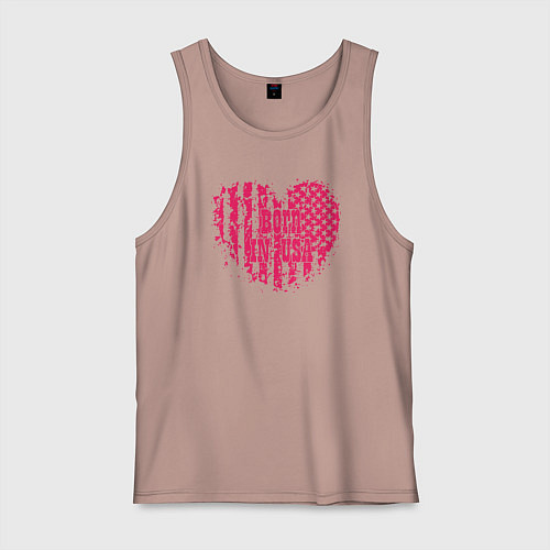 Мужская майка Родился в США / Пыльно-розовый – фото 1