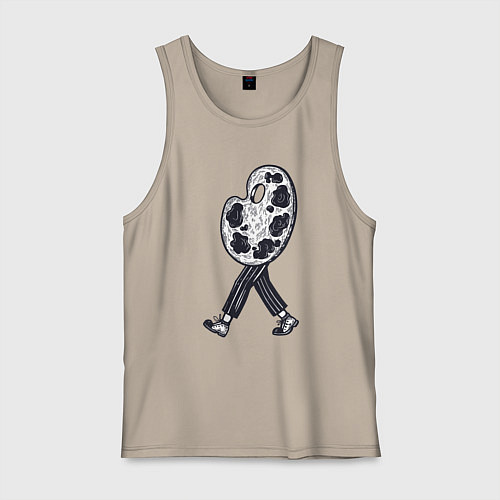 Мужская майка Человек палитра / Миндальный – фото 1