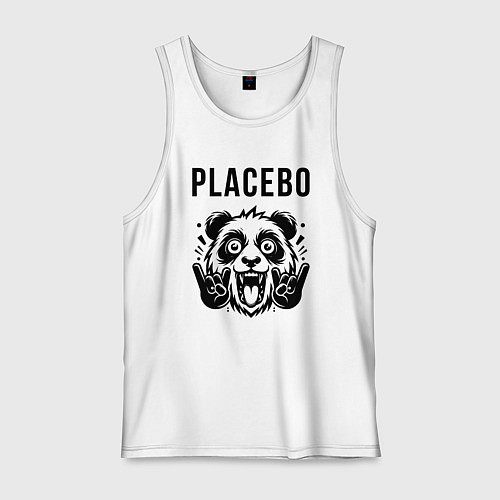 Мужская майка Placebo - rock panda / Белый – фото 1