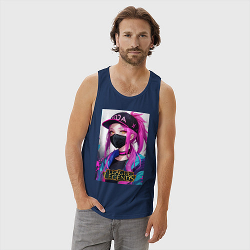 Мужская майка Akali Kda League Of Legends / Тёмно-синий – фото 3
