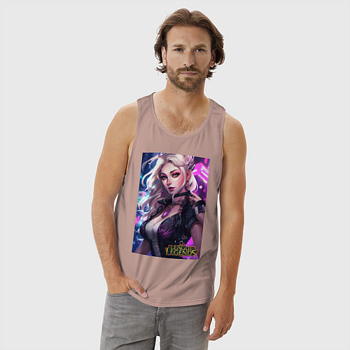 Мужская майка League of Legends Kaisa Kda / Пыльно-розовый – фото 3