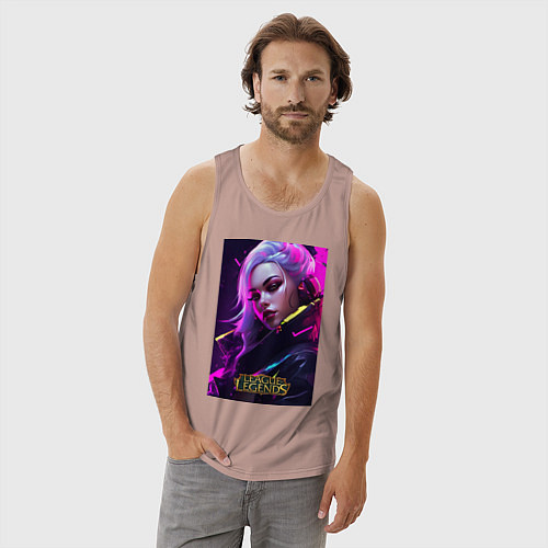 Мужская майка League of Legends Kaisa Kda / Пыльно-розовый – фото 3