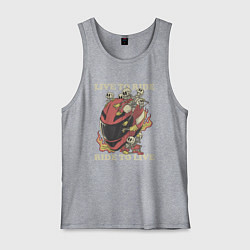 Майка мужская хлопок Жить чтобы ездить ездить чтобы жить, цвет: меланж