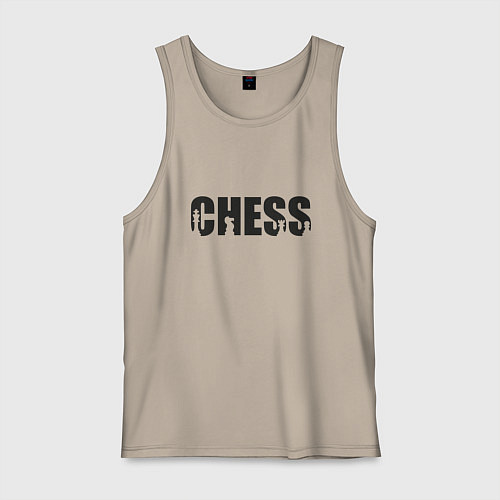 Мужская майка Chess арт / Миндальный – фото 1