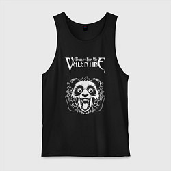 Майка мужская хлопок Bullet For My Valentine rock panda, цвет: черный