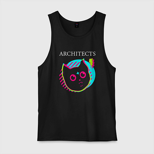 Мужская майка Architects rock star cat / Черный – фото 1