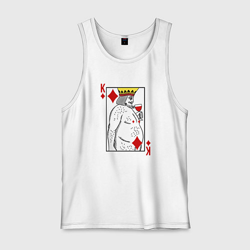 Мужская майка Король - скуф / Белый – фото 1