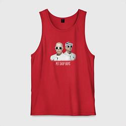 Майка мужская хлопок Pet Shop Boys - A Band, цвет: красный