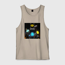 Майка мужская хлопок Игроки Content Warning, цвет: миндальный