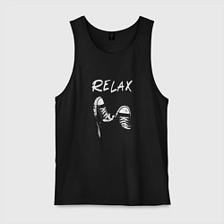 Майка мужская хлопок Relax, цвет: черный