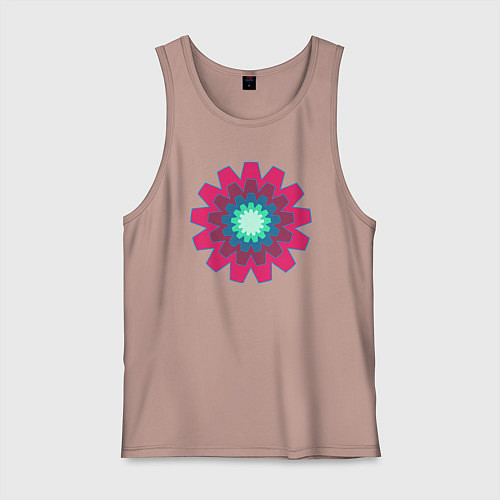 Мужская майка Окружности шестерёнки / Пыльно-розовый – фото 1