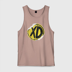 Майка мужская хлопок Xdefiant sticker, цвет: пыльно-розовый