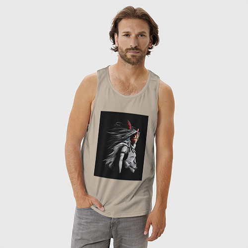 Мужская майка Принцесса Мононоке Сан / Миндальный – фото 3