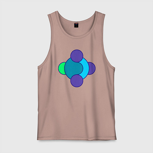 Мужская майка Геометрия из окружностей / Пыльно-розовый – фото 1