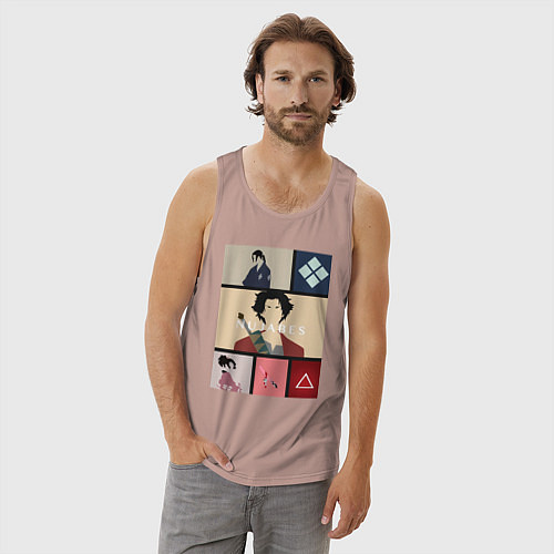 Мужская майка Самурай Чамплу Мугэн / Пыльно-розовый – фото 3