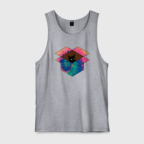 Мужская майка Не выходи из коробки / Меланж – фото 1