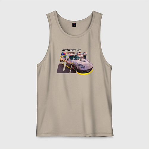 Мужская майка Спортивный автомобиль Порше / Миндальный – фото 1